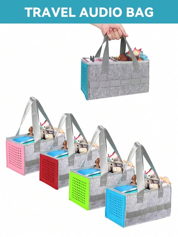 1 Stück faltbare Reisetasche - tragbare Haushaltsaufbewahrungsbox mit Griff, Golf Aufbewahrungsbox mit Schaumstoffpolsterung, geeignet zum Aufbewahren von Ostereiern, Hasen, für Büro, Schule, Zuhause - süße Kunstaufbewahrungsbox, ideales Ostergeschenk