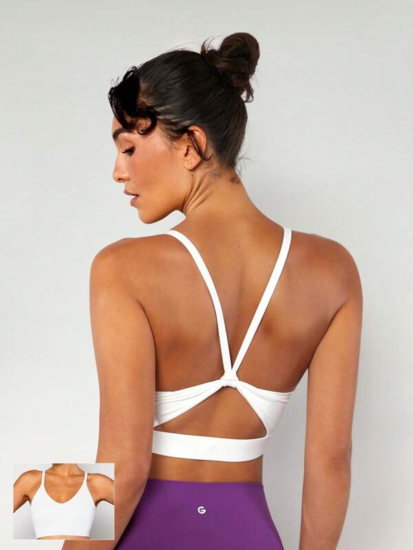 GLOWMODE FeatherFit™ Cut Out Back Sports Bra Gym