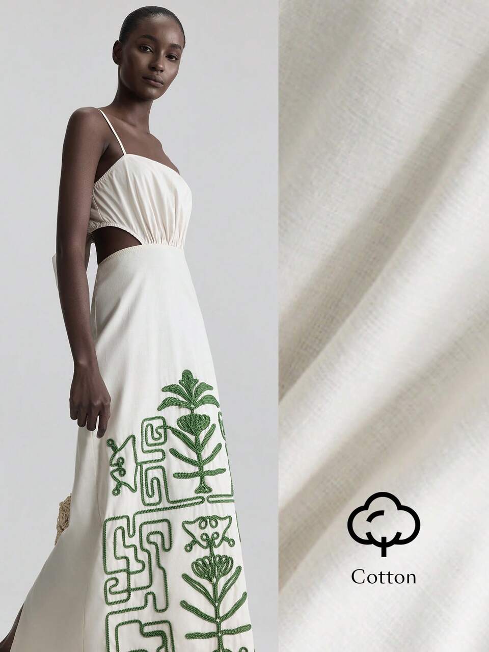 Women's White Embroidered Backless Summer Casual Holiday Sleeveless Long Dress, Holiday Style Bohemian Women, White Dress