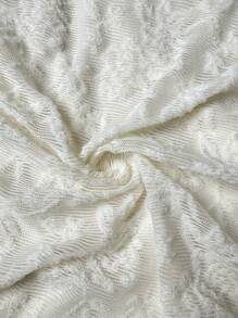 MaterniChic Elegante maglietta premaman con spalle scoperte, tinta unita, con tessitura jacquard