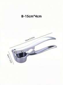 Prensa de ajo manual resistente a la oxidación, con capacidades de trituración de nueces y extracción de huesos de frutas, apta para lavavajillas, herramienta de cocina de grado restaurante y artículos de cocina esenciales - Plateado - Ver 4