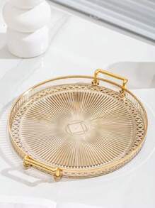 SHEIN Bandeja con asa circular para uso doméstico, fiestas y cenas