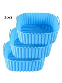 方形硅胶空气炸锅篮托盘适用于 4-7QT 空气炸锅不粘可重复使用空气炸锅锅垫烤箱微波炉蛋糕盘厨房配件 - 彩色 - 查看 20