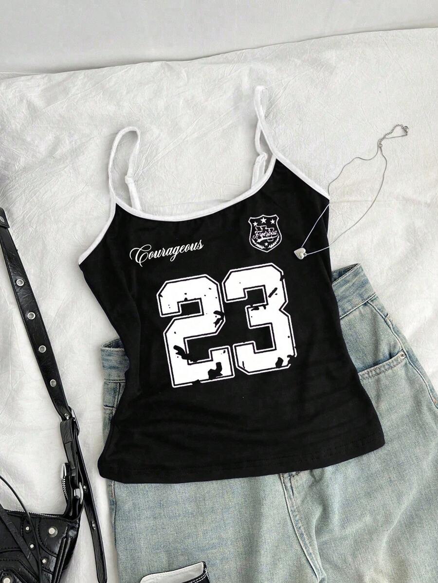 SHEIN Tween Girls' Slim Fit Casual Sports Racerback Camisole Basic Pack - White - View 1