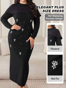 Modelyn Vestido de manga larga talla grande, diseño de moda adecuado para el verano