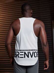 Manfinity VCAY Men's Knitted Casual Sleeveless Tank Top, Loose And Fashion For Daily Wear - White - View 3