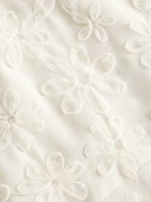 SHEIN MOD Plus Size Apricot Embroidered Bowknot Pullover Top, Plus Size. Women Summer Tops - Apricot - View 4