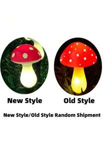 SHEIN 8 pièces/12 pièces Lumières de chaîne alimentées au soleil en forme de champignon rouge, lumière chaude pour l'extérieur, lumières de chemin à LED pour patio, convient pour le jardin, l'herbe, la clôture, les massifs de fleurs, décoration d'ambiance nocturne (nouveau style/ancien style envoi aléatoire)
