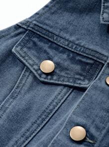 DAZY Western Style Denim Dress For Women, Sleeveless Jean Dress With Distressed Details And Side Slit