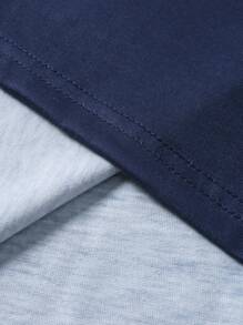 Manfinity Homme Camisa polo casual para hombre con rayas y contraste de colores