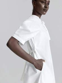 Ontre Abiti midi da donna alla moda per l'estate, abiti bianchi eleganti, abbigliamento da ufficio per insegnanti, abbigliamento da festival musicali
