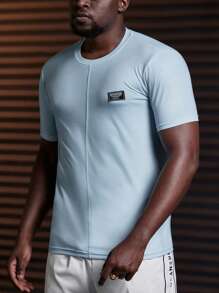 Manfinity VCAY Men's Knitted Casual Daily Young Loose Short Sleeve T-Shirt