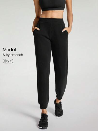 GLOWMODE Modal Adjustable Drawstring Regular Fit Pocket Joggers Daily Lounge   Spring Summer