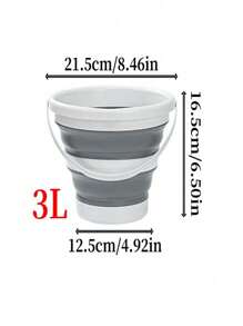 Foldable Bucket - Foldable Silicone Bucket - Portable, Space Saving, Durable, Easy To Clean - Ideal For Car Washing, Outdoor Fishing, Travel, Home Storage And Organizing Household Items - Multicolor - View 10