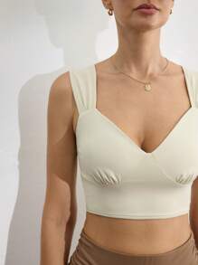 Activina Damen Einfarbiges ärmellos Lässig kurz Sport T-Shirt/Tank Top für den Sommer