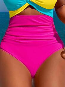 BamGleam 1 件女士彩色连体泳衣，海滩度假风格 - 彩色 - 查看 5