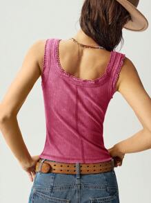 Bohemela 1 Stück Damen Einfarbig Strick Off Shoulder Slim Fit Casual Camisole