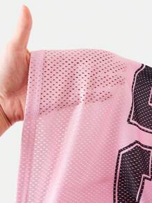 SHEIN Girlism Tween Girl Casual Streetwear Loose Jersey Print Top And Wide Leg Pants 2-Piece Set