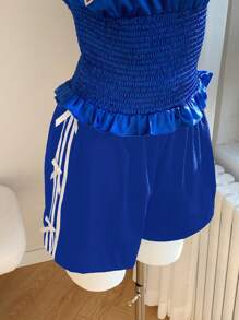 Comfortcana Shorts casuales de dama azul marino, prácticos y versátiles, para el verano