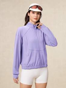 OutZeal SunProof UPF50+ Cooling Breathable Sun Protection Jacket Women With Zipper Pockets Athletic Workout Gym