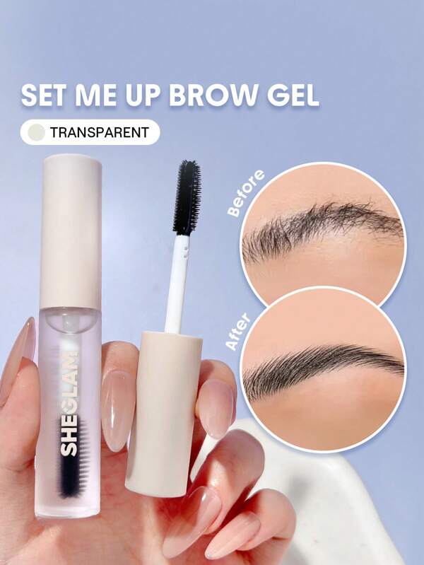 SHEGLAM Set Me Up Brow Gel Long Lasting Waterproof Clear Eyebrow Gel Long Wear Smudge-Proof Moisturizing Eyebrow Makeup Christmas  Eyebrow Graduation Birthday Holiday Summer Fall Autumn Y2K Fancy Fashion Women Makeup Cosmetic Party Beach Travel Camping Outdoors School Campus Trip Festivals Decor Gift Present Rose Girl Cosplay Best Color Charm Vibe