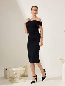 CUCCOO CHICEST 女式黑色漆皮 10.8 厘米细高跟鞋尖头镂空高跟鞋，时尚性感鞋 - 黑色 - 查看 3