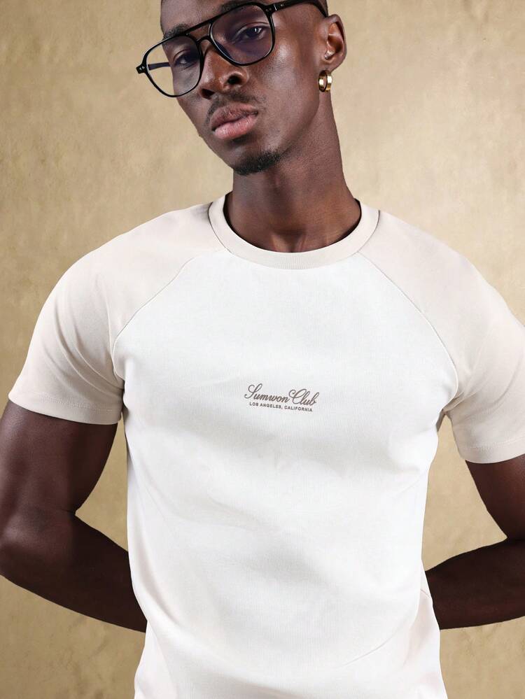 Athletic Muscle Fit Los Angeles California Script Logo Tee