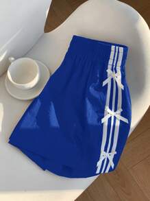 Comfortcana Shorts casuales de dama azul marino, prácticos y versátiles, para el verano