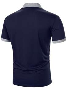 Manfinity Homme 男士时尚休闲短袖 Polo 衫 - 灰色 - 查看 2