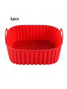 方形硅胶空气炸锅篮托盘适用于 4-7QT 空气炸锅不粘可重复使用空气炸锅锅垫烤箱微波炉蛋糕盘厨房配件 - 彩色 - 查看 15