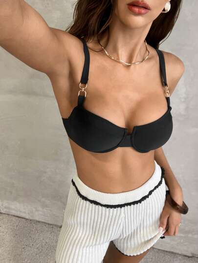 Swim Glamine حمالة بكأس لصدر المرأة أنيقة وفاخرة مدعمة للرفع