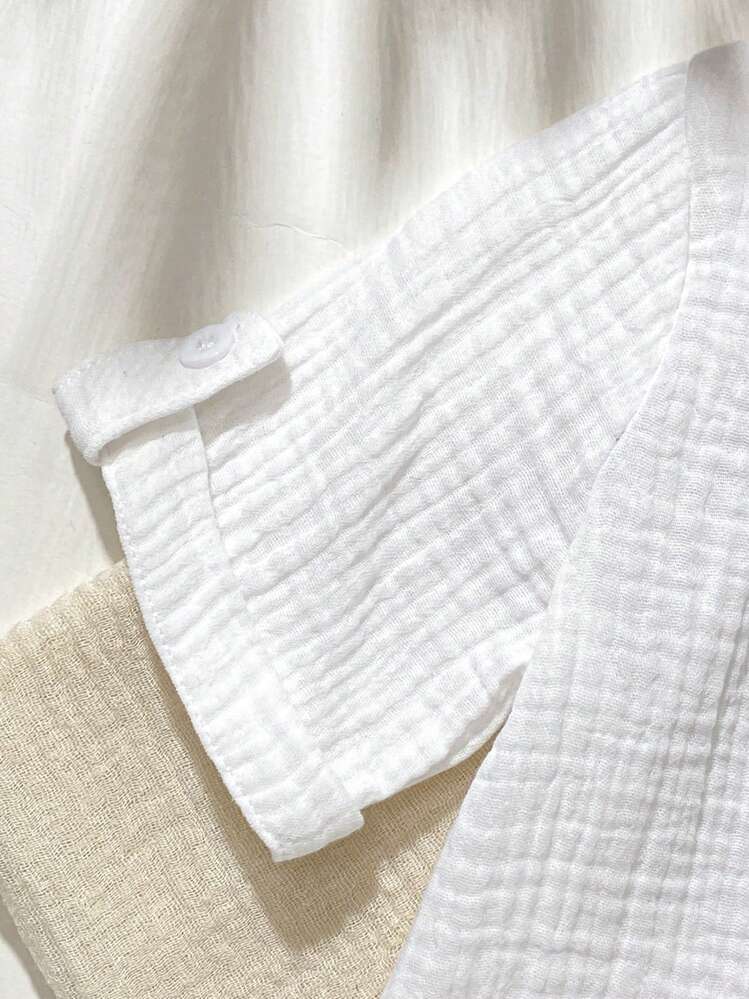 طقم بنطال والقميص قصير الأكمام لحديثي الولادة والأ...