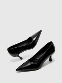 CUCCOO BIZCHIC Women's Fashion Elegant Pointed Toe Flower Decor Slingback High Heel Pumps