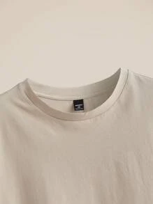 EASEVO 3pcs/Set Men Plus Size Solid Color Plain Nice Knitted Casual Short Sleeve T-Shirt, Regular-Fitting With Round Neckline, Perfect For Summer Daily Wear, Going Out