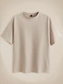 EASEVO 3pcs/Set Men Plus Size Solid Color Plain Nice Knitted Casual Short Sleeve T-Shirt, Regular-Fitting With Round Neckline, Perfect For Summer Daily Wear, Going Out