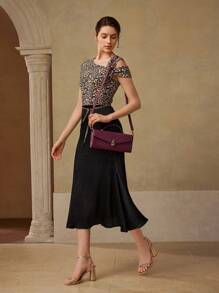 MOTF PREMIUM ELEGANT EMBOSSED TOP HANDLE BAG FOR COMMUTER