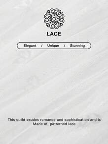 DAZY Đầm ren dài đến bắp chân cho nữ Đầm suông Đầm dạ hội - trắng - Xem 15