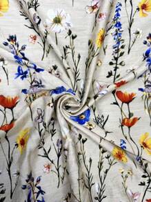 EMERY ROSE Women's Floral Print Puff Sleeve Casual Vacation Shirt