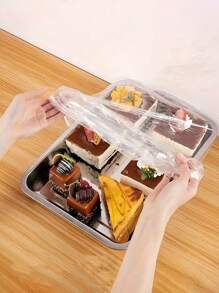 SHEIN 50/10 pezzi di copertura antipolvere per vassoio di torte (la lunghezza totale di A+B deve essere inferiore a 70 cm/27,6 pollici), copertura per alimenti per feste, accessori per la stanza delle torte da forno, utensili da cucina per la conservazione degli alimenti, copertura per frutta, verdura e pane