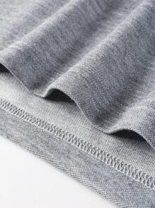 Manfinity Homme Conjunto de camisa polo de manga corta con bolsillo y pantalón corto con cordón y bolsillo lateral para hombre, conjunto casual de 2 piezas para verano