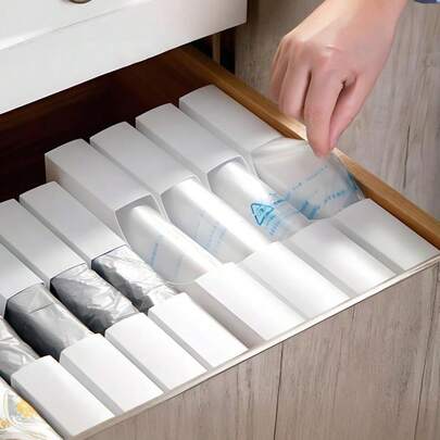 1 件装 PP 垃圾袋收纳盒，简约实心杂货盒架，适用于厨房