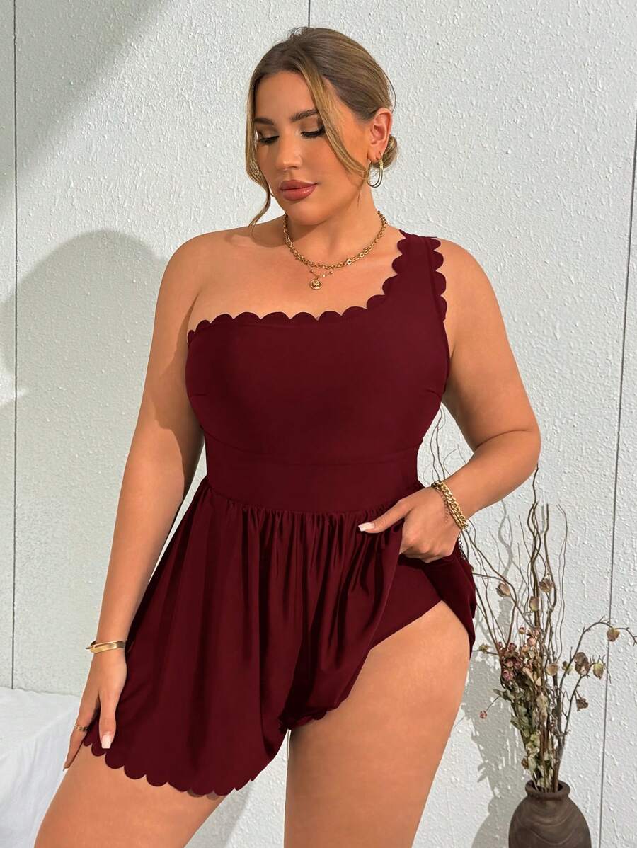 Swim Lushoire Short léopard et en couleur contrastée grande taille, tenue de vacances