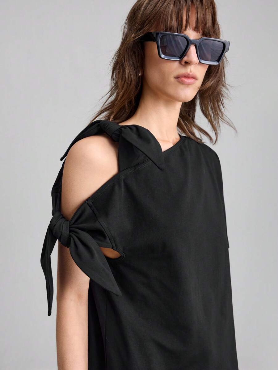 Camiseta De Mujer "Vorrei Relajarme In Una Spa" - Negro, Talla M, 100% Algodón, Estampado Divertido