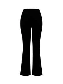 Swim Mulvari بنطلون طويل نسائي بتصميم ضيق وناقص حلقات الحزام، لون أحادي محافظ للعطلة