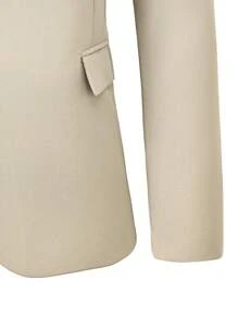Manfinity Mode Conjunto de chaqueta y pantalones de traje con solapa pico y abotonadura sencilla con abertura en la parte trasera para hombres