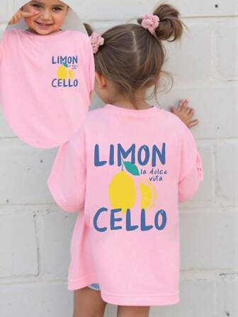 SHEIN Young Girl Basic Short Sleeve Pale Pink Round Neck Casual Top, Summer Funny Shirts For Girls Little Girl Shirts Little Girls Tshirts Lil Girls Clothes School Clothes Back To School Clothes Puppy Keep Puppy Graphic Tees