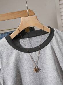 INAWLY Camiseta de mujer con cintura ceñida y manga corta, versátil y encantadora, para verano