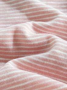 Loomiva 新生儿 4 件套 - 碎花图案柔软针织圆领长袖套头衫 + 松紧腰长裤 - 淺粉色 - 查看 7