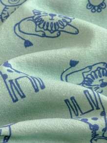 Loomiva Conjunto de pijama de ajuste ceñido para bebé niño, con diseño de dinosaurio de dibujos animados, de punto suave, con cuello redondo, manga larga y pantalón largo de cintura elástica, 2 piezas - Multicolor - Ver 7