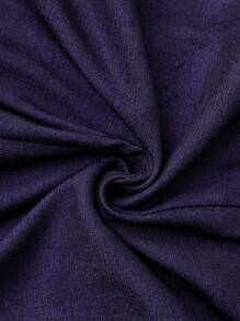 MOTF STUDIO ELEGANT CHIC CASUAL SLIM FIT STRETCH PANTS - Navy Blue - View 8